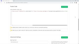 3 - paste code in footer and save