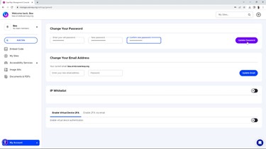 change password via manage console