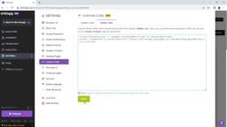 2 - click footer - paste code - save