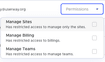Select the permissions