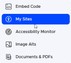 My Sites menu