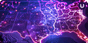 A glowing outline map of the eastern part of the United States