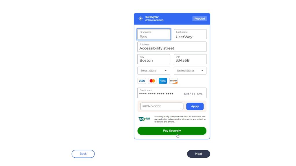 Add Payment details step in installation guide