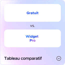 Comparaison entre les widgets gratuit et Pro de UserWay