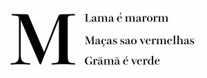 lama é marrom, maçãs são vermelhas, grama é verde