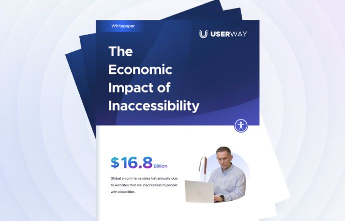 Cover page of a white paper on the economic impact of inaccessibility