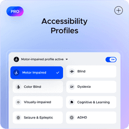UserWay Pro Widget Accessibility Profiles