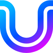A white rectangle with only the gradient 'U' of the UserWay logo, and a cross mark indicating the company name should be included.