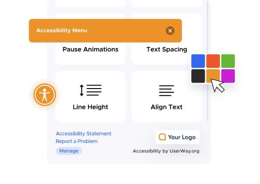 Customized accessibility widget for Accountable Digital clients