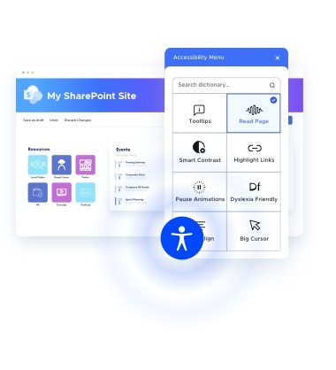 SharePoint Website with UserWay widget